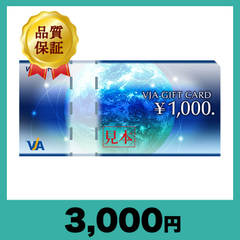 VJA（VISA）ギフトカード 1,000円券（3,000円）